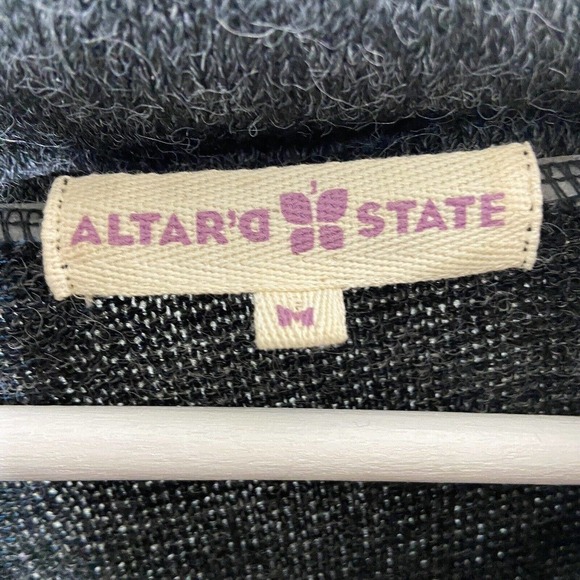 Altar'd State Cowl Neck Charcoal Sweater Tunic Sz M - Picture 9 of 9